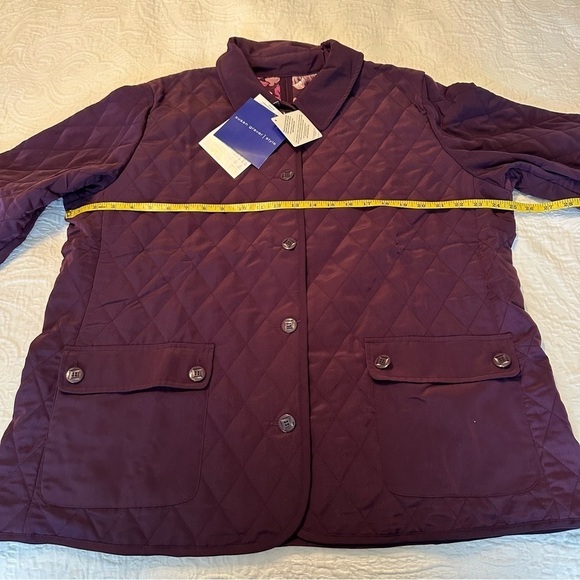 Susan Graver Reversible Purple Floral Quilted Rain Jacket NWT - 1X - Picture 10 of 14